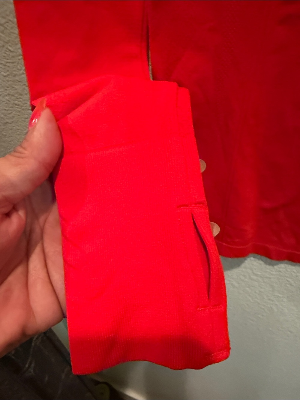 CALIA Red Seamless Long Sleeve Crew Neck Top - Picture 7 of 8